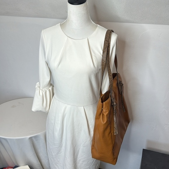 Darcy Marks London Carmel Color Leather Tote Bag TOT5608 - Picture 15 of 16